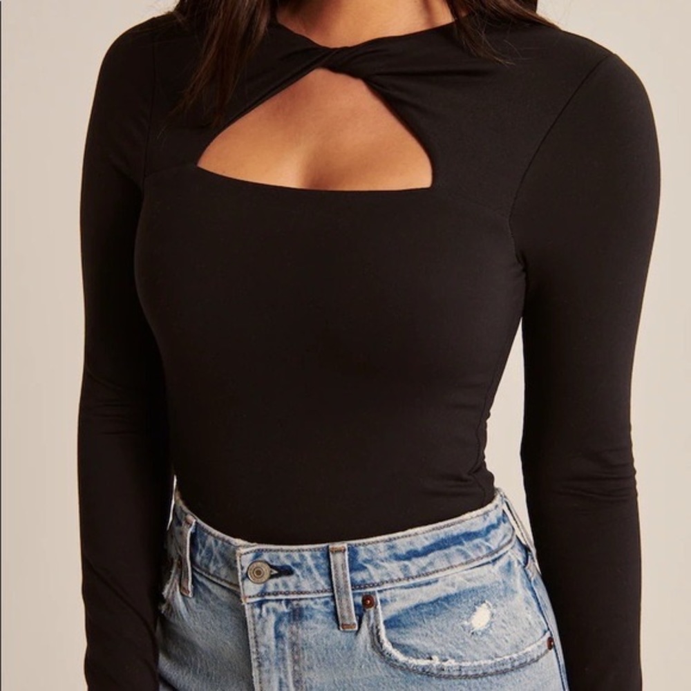 Black Long sleeve soft bodysuit Abercrombie size M